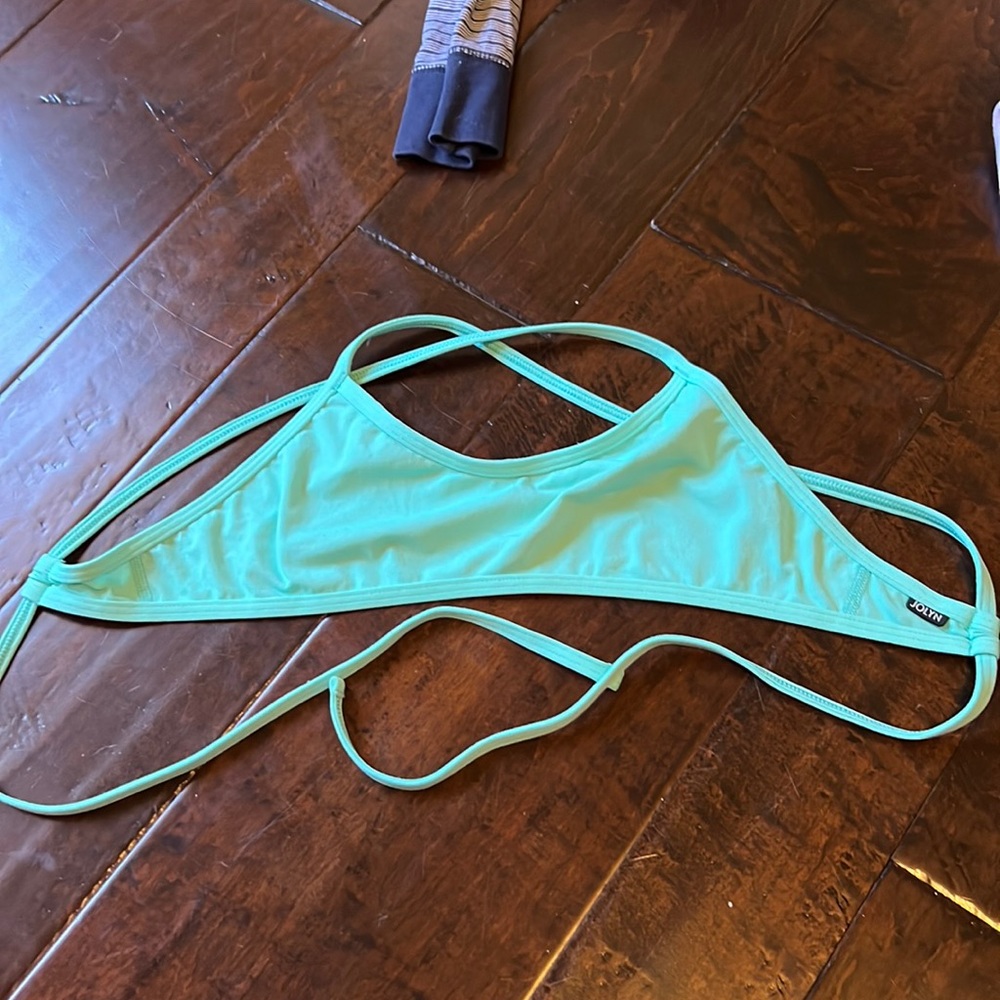 Nolan Padless bright blue bikini sport top